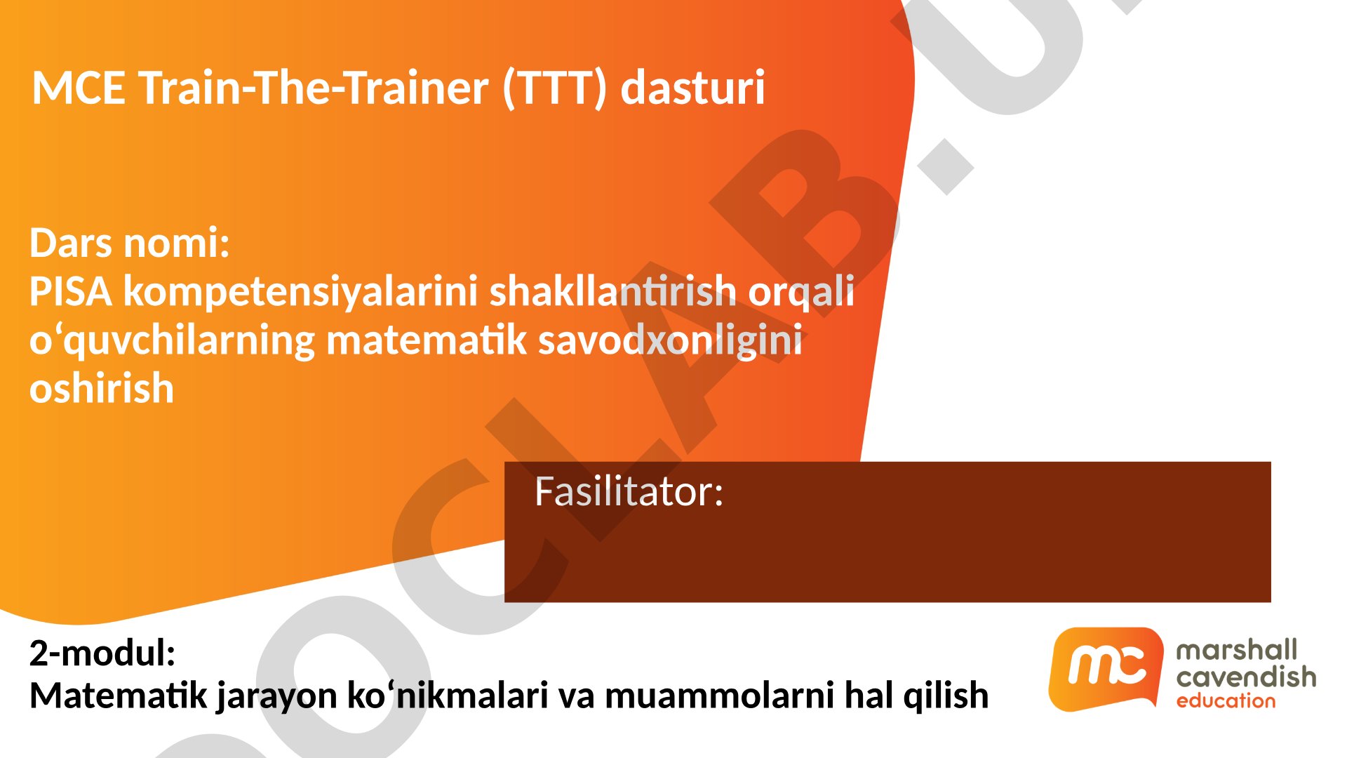 PISA kompetensiyalarini shakllantirish orqali o‘quvchilarning matematik savodxonligini oshirish