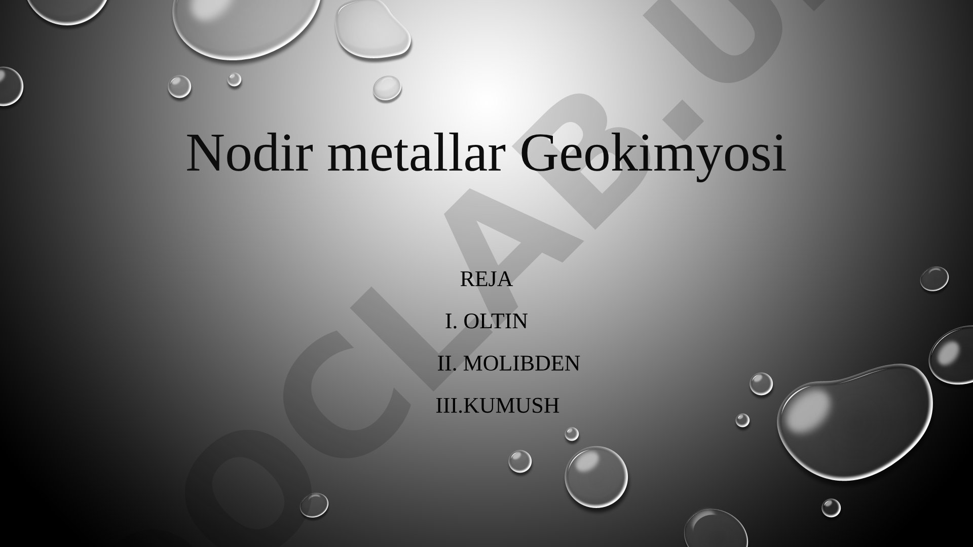 Nodir metallar geokimyosi