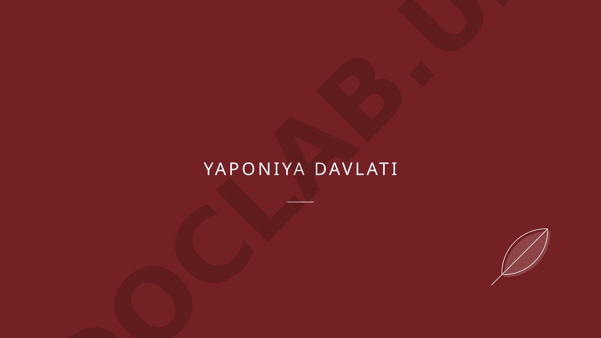 Yaponiya tarixi, maskanlari, iqtisodiyoti, madaniyati va ta'limi haqida taqdimot