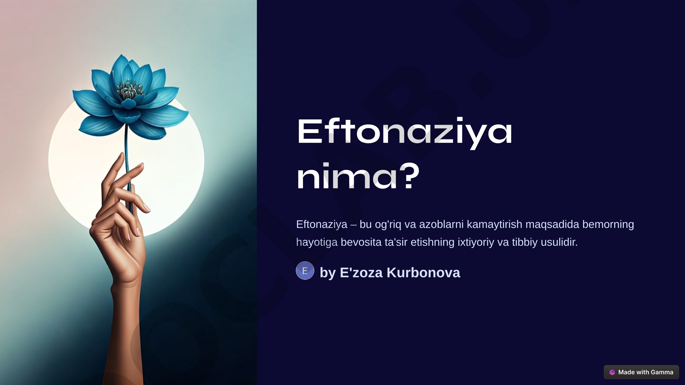 Eftonaziya: turlari va tibbiyotdagi ahamiyati