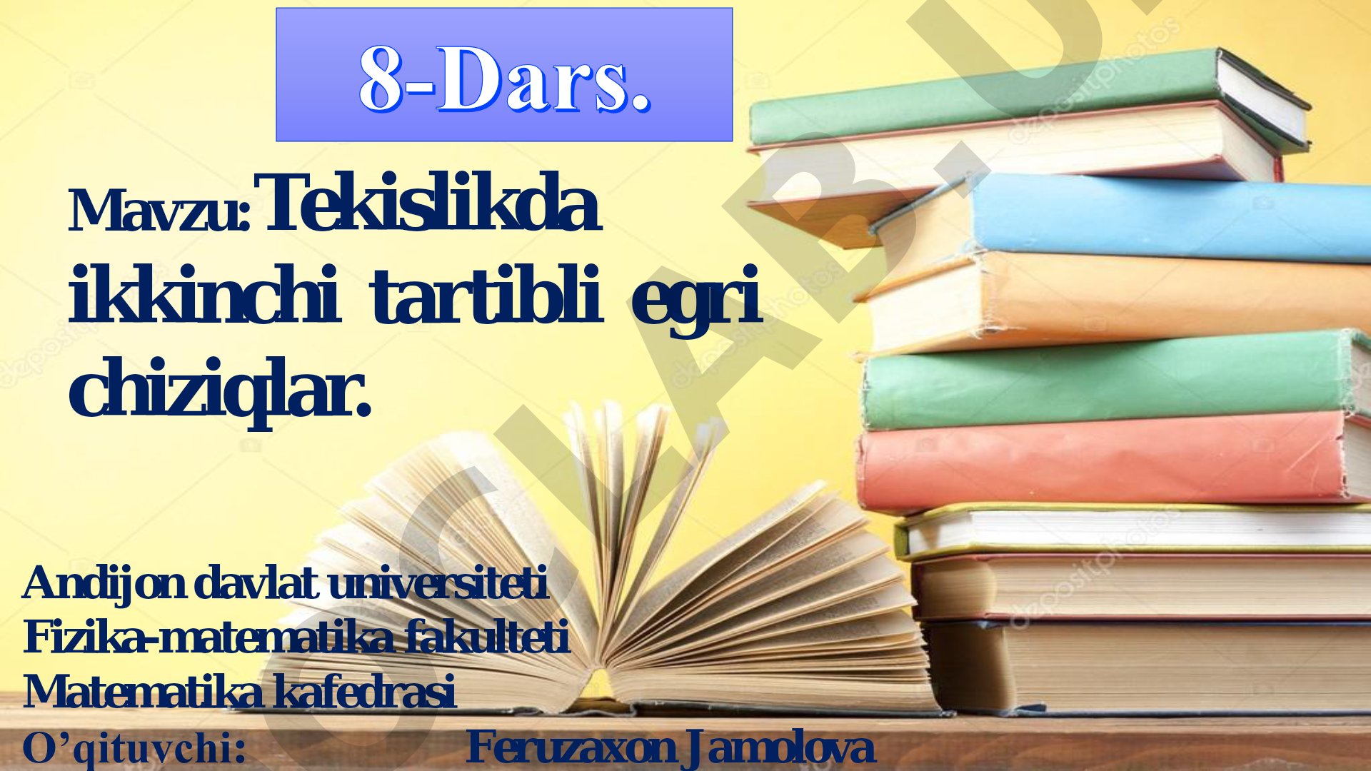 Tekislikda ikkinchi tartibli egri chiziqlar