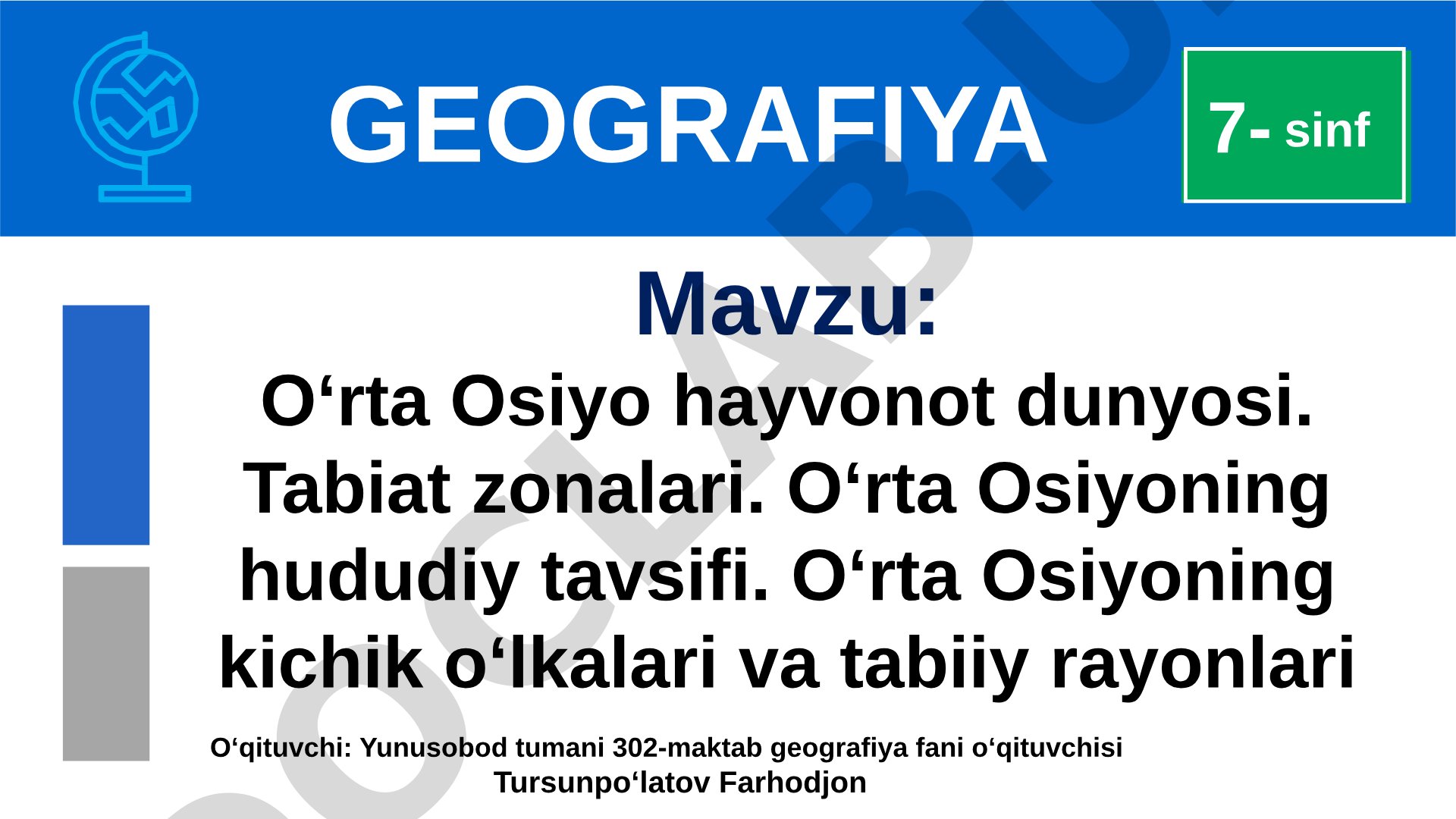 O‘rta Osiyo hayvonot dunyosi