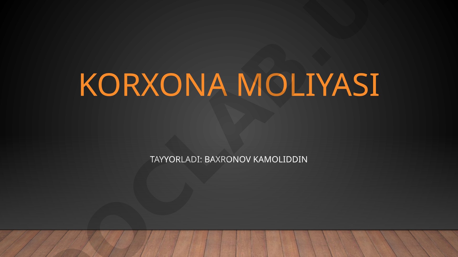 Korxona moliyasi tushunchasi, moliyaviy munosabatlar yo'nalishlari va funksiyalari