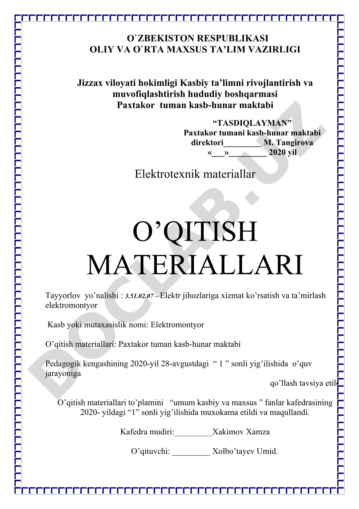 Elektrotexnik materiallar