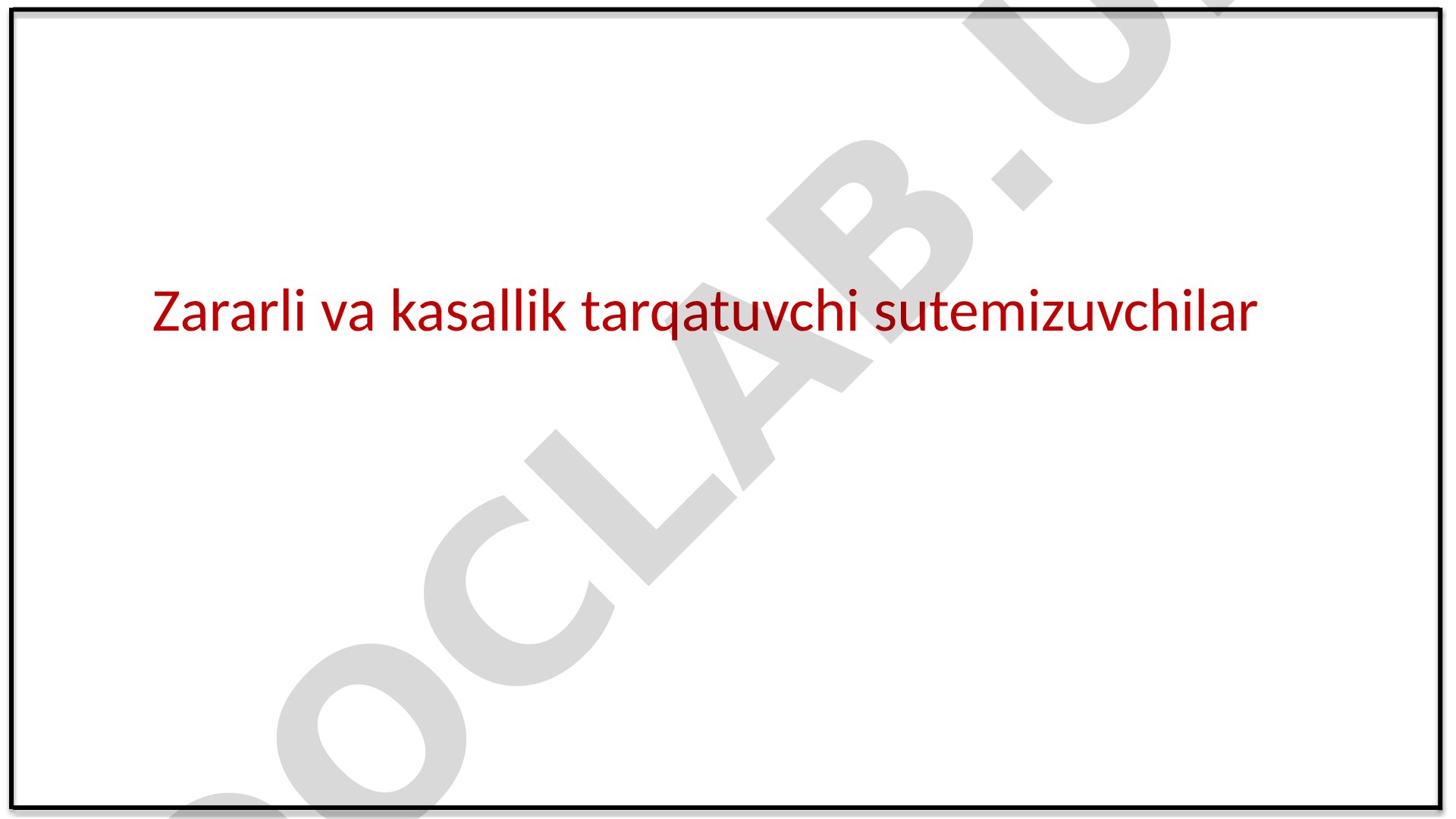 Zararli va kasallik tarqatuvchi sutemizuvchilar