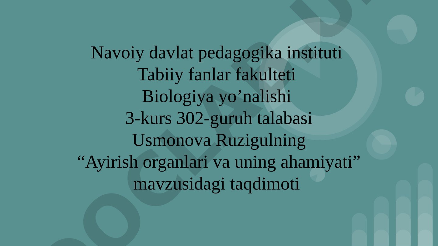 Ayirish organlari va uning ahamiyati