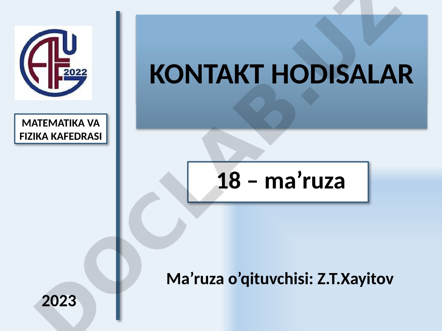 Kontakt hodisalar