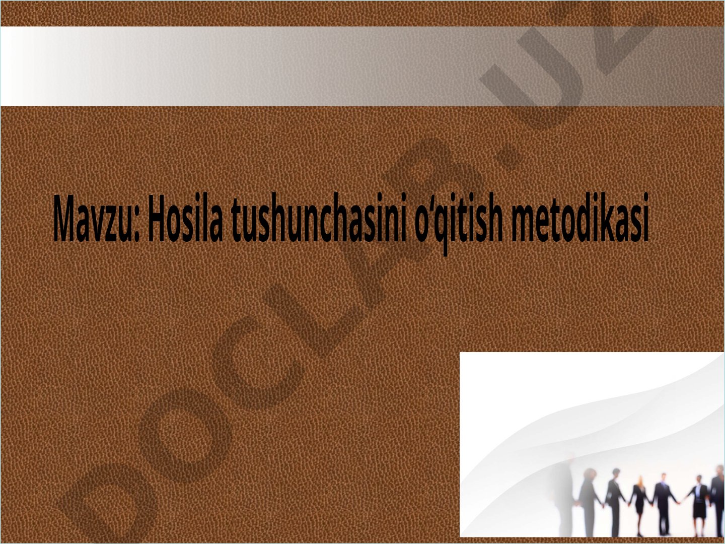 Hosila tushunchasini o‘qitish metodikasi