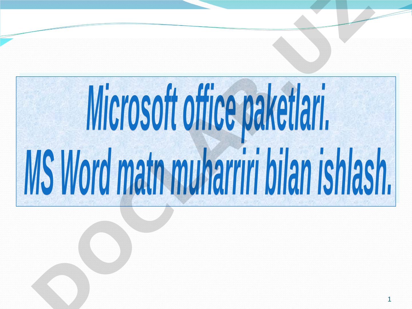 Microsoft Office dasturlari tarkibi va vazifalari