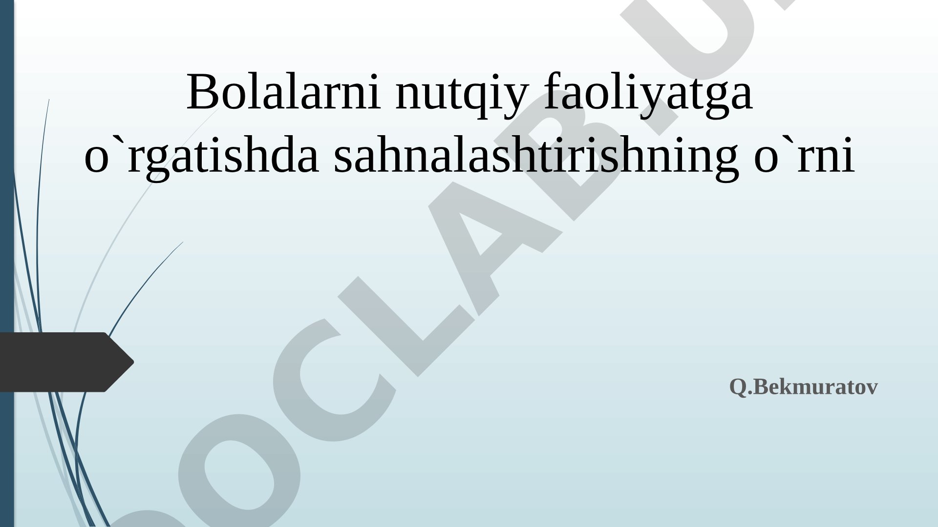 Bolalarni nutqiy faoliyatga o'rgatishda sahnalashtirishning o'rni