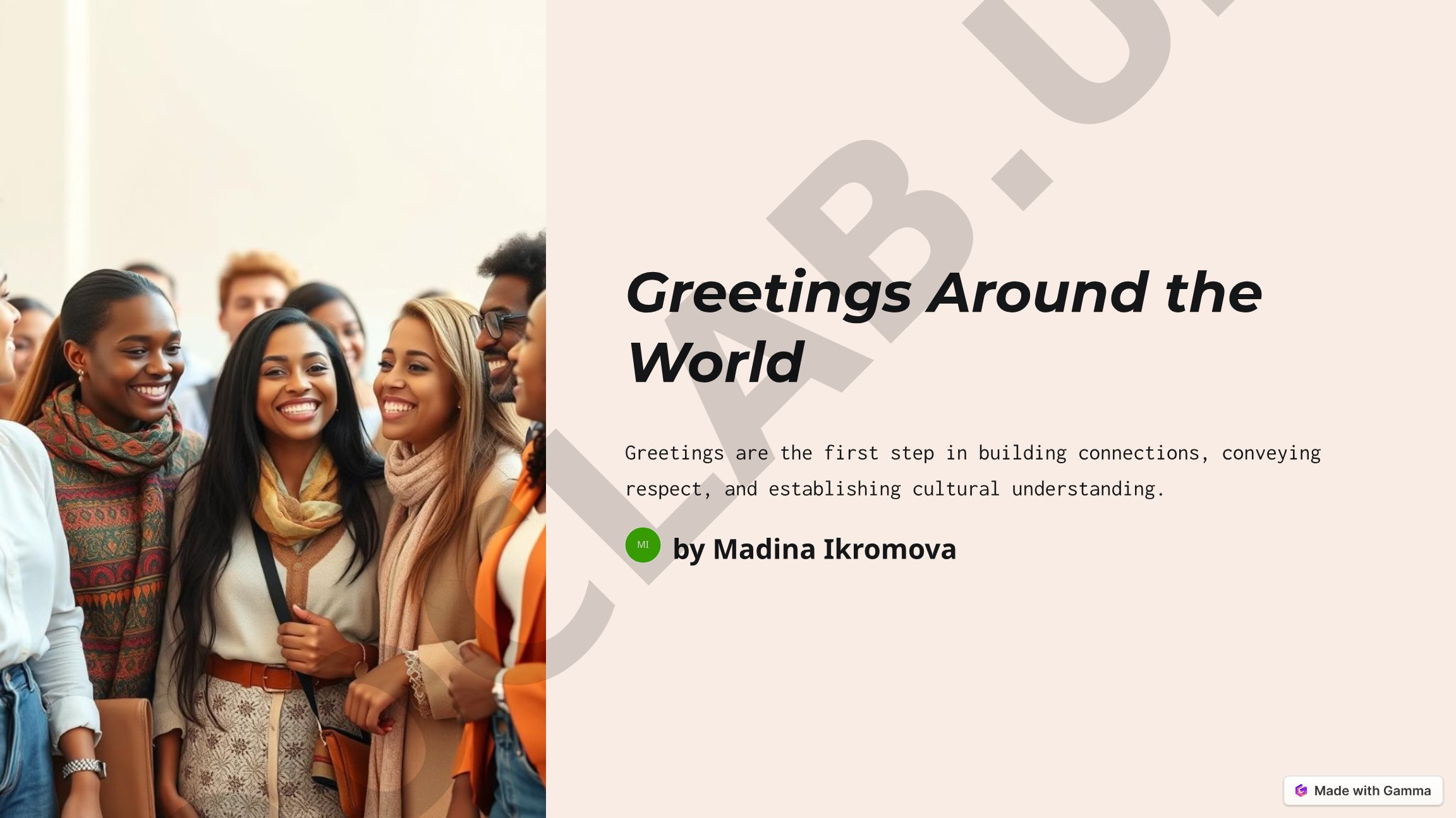 Greetings Around the World