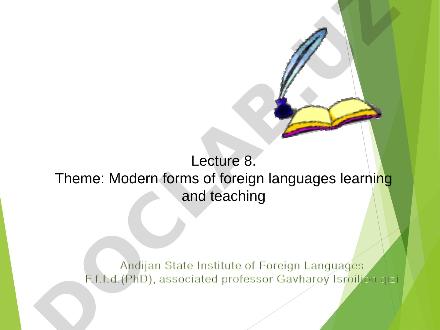 Modern forms of foreign languages learning and teaching