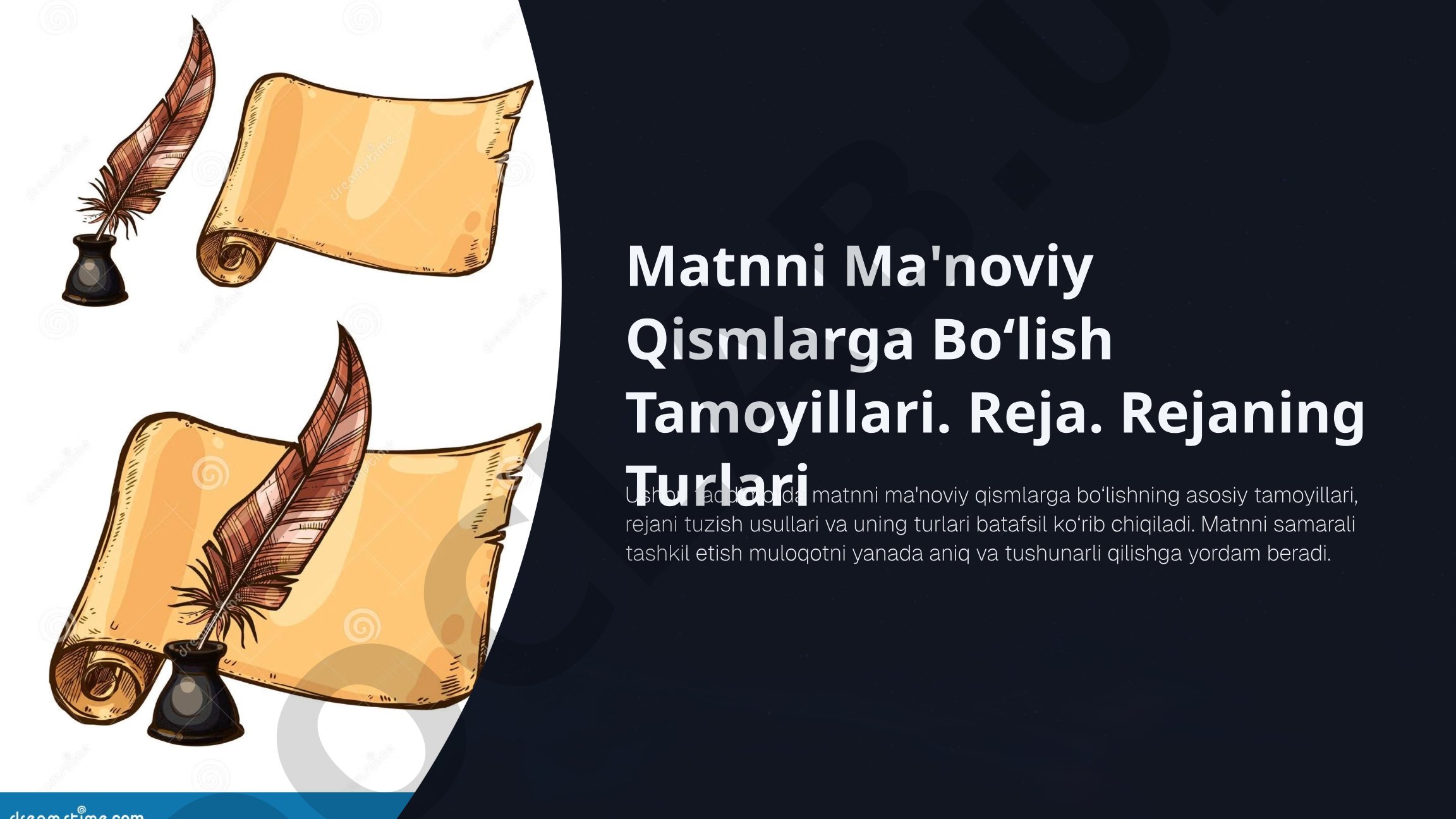 Matnni Ma'noviy Qismlarga Bo‘lish Tamoyillari