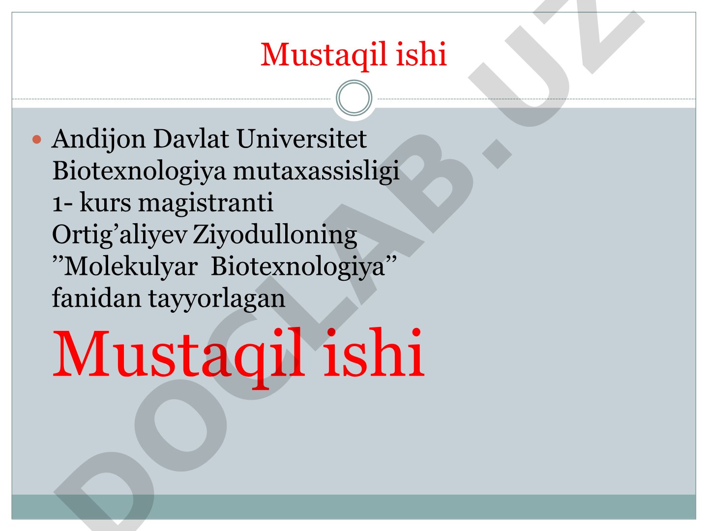 inson va hayvon hujayralarini in vitro sharoitda yetishtirish texnologiyasi