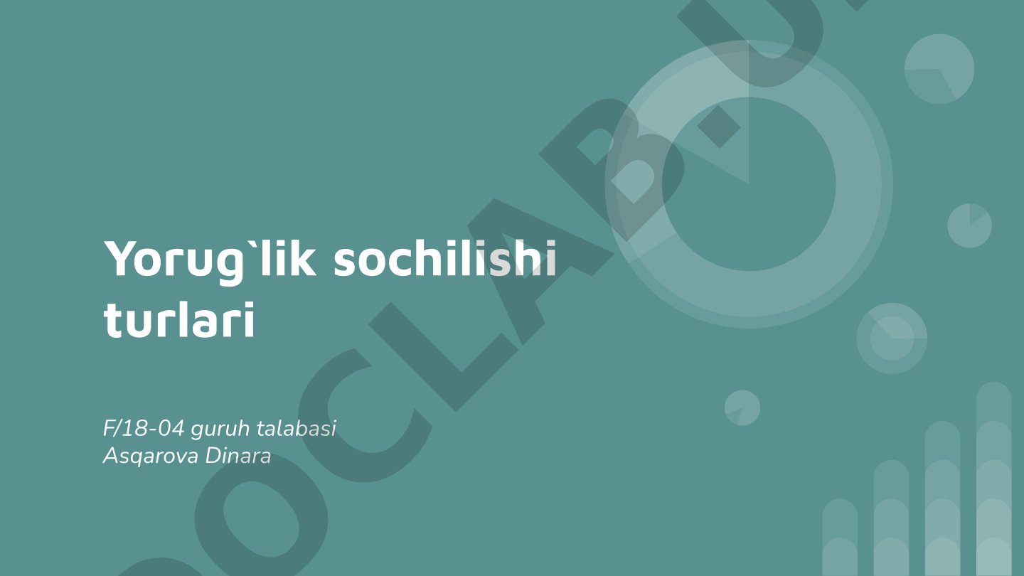 Yorug'likning Reley va Raman sochilish turlari haqida ma'lumot