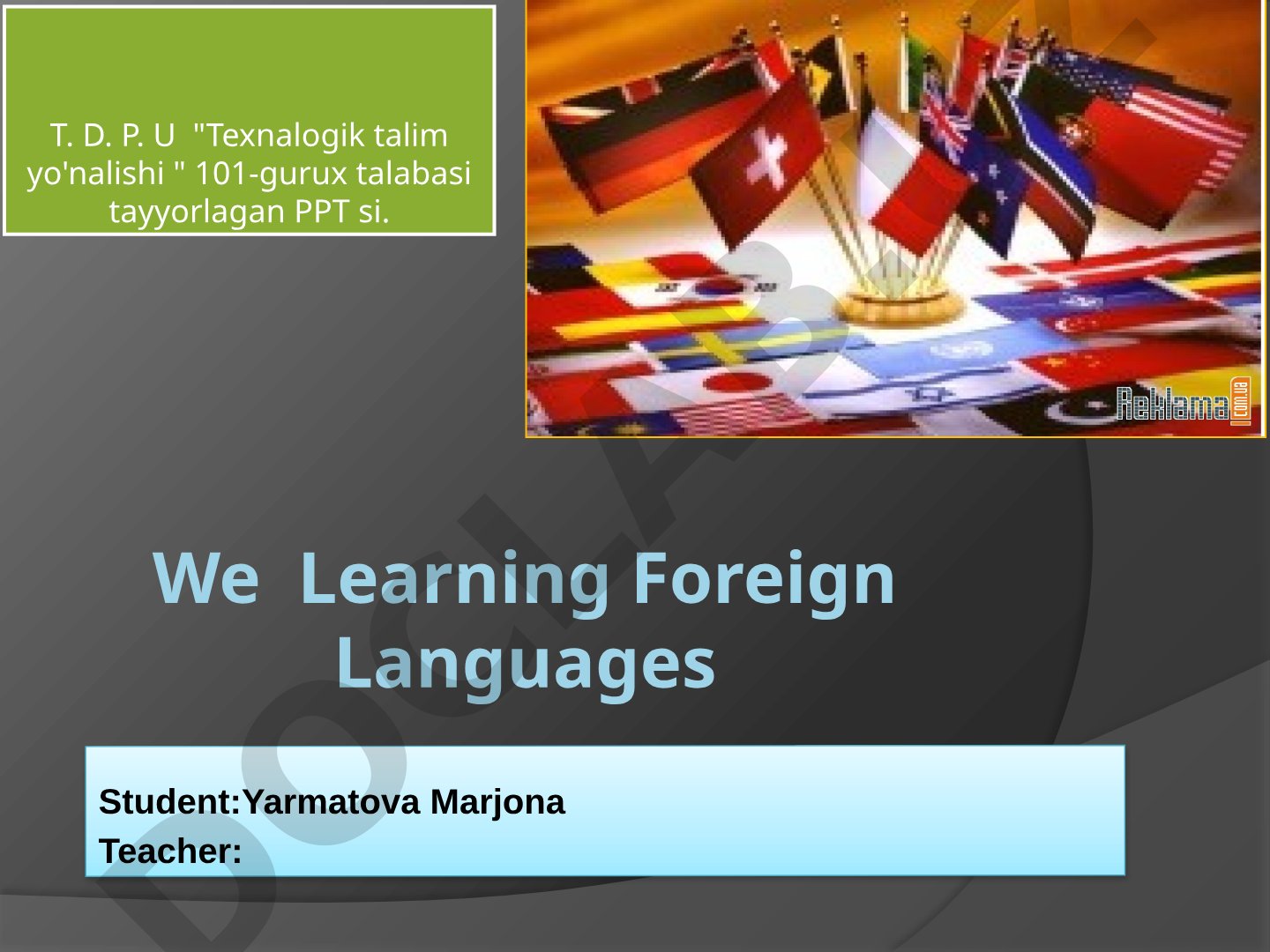Learning Foreign Languages