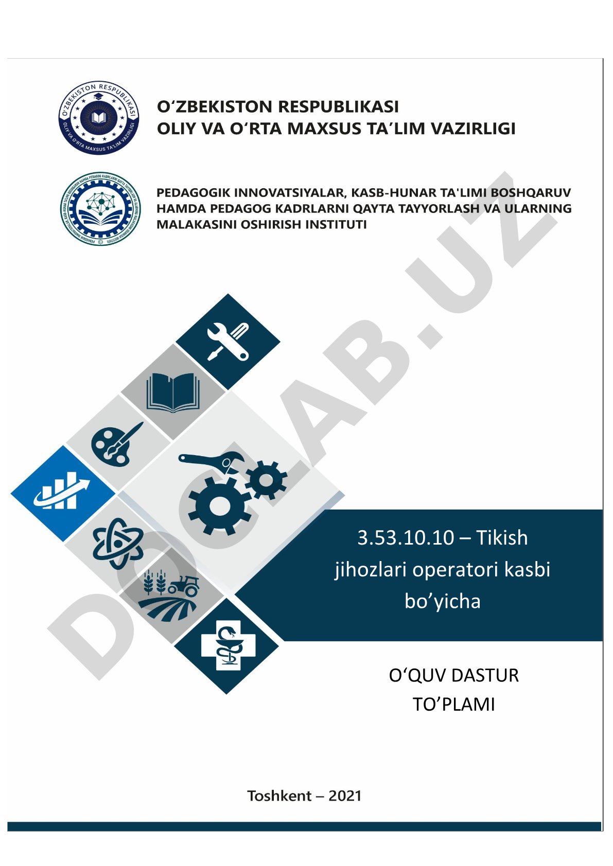 Tikish jihozlari operatori kasbi bo'yicha Texnikaviy chizmachilik fanidan o'quv dasturi