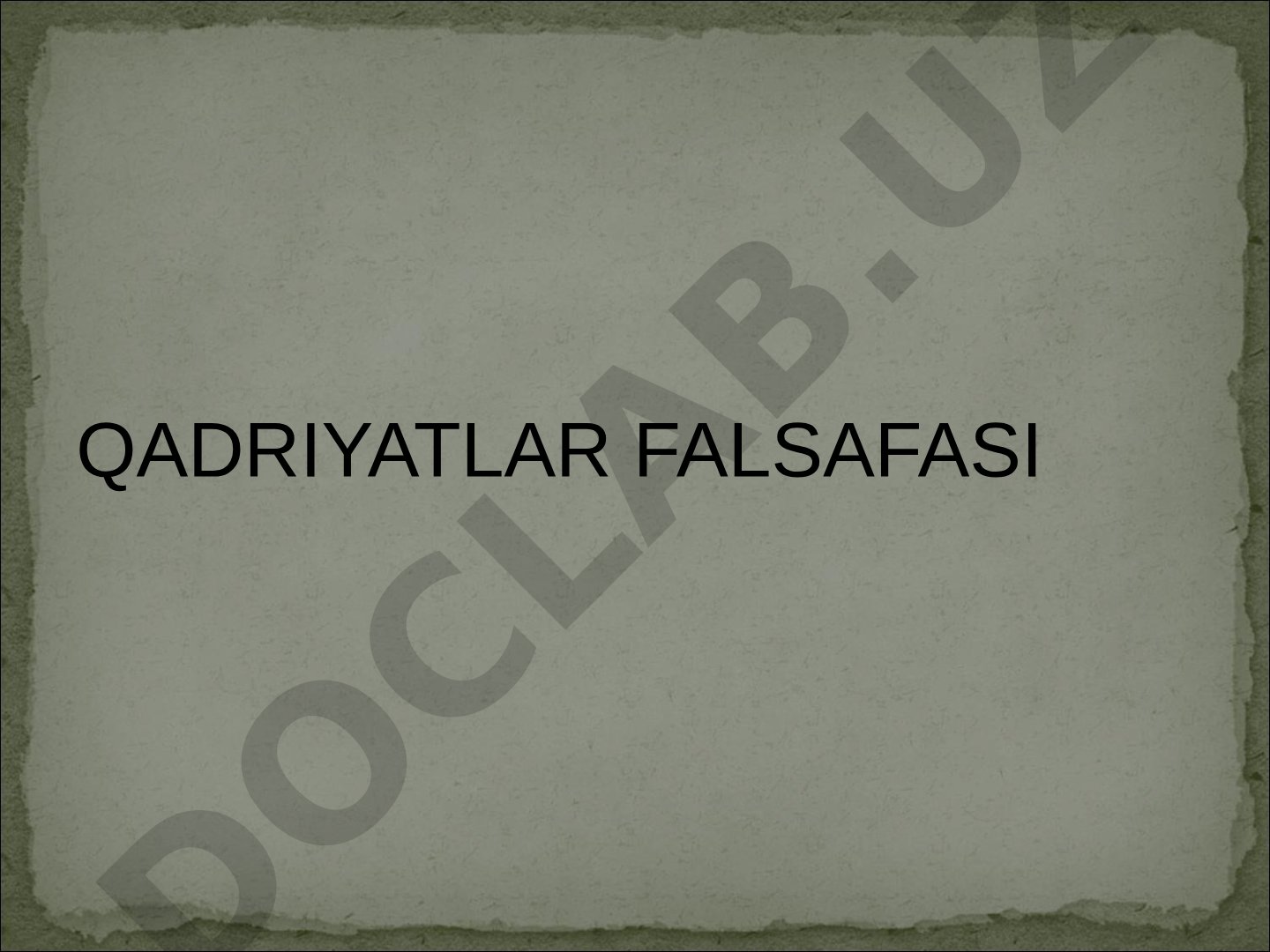 Qadriyatlar falsafasi