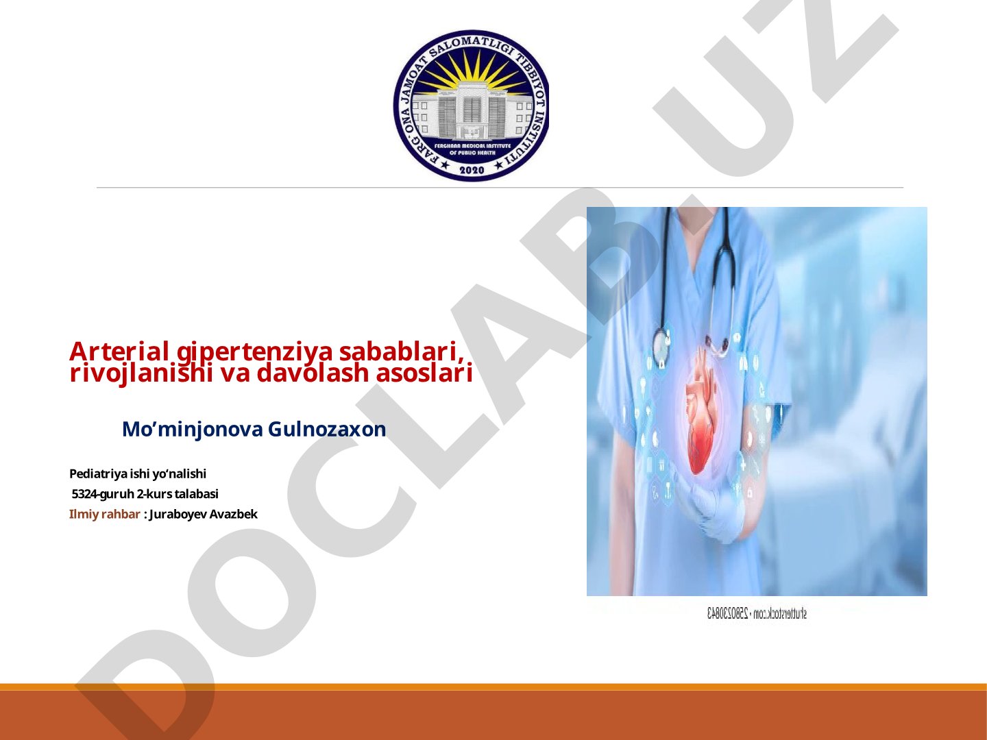 Arterial gipertenziya sabablari, rivojlanishi va davolash asoslari