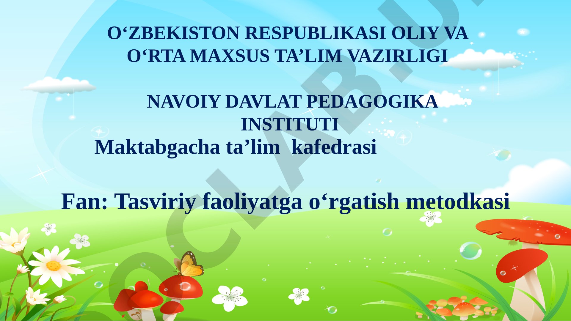 Maktabgacha yoshdagn bolalarni tasvnriy qobiliyatlarni, ijodkorligini rivojlanganlik darajasini aniqlash