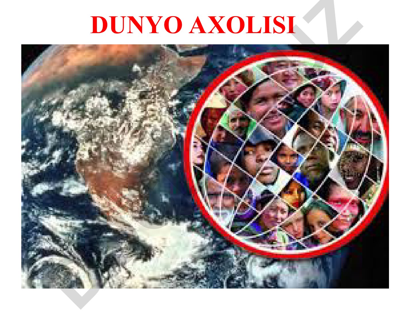 Dunyo aholisi o'sishining tarixiy dinamikasi