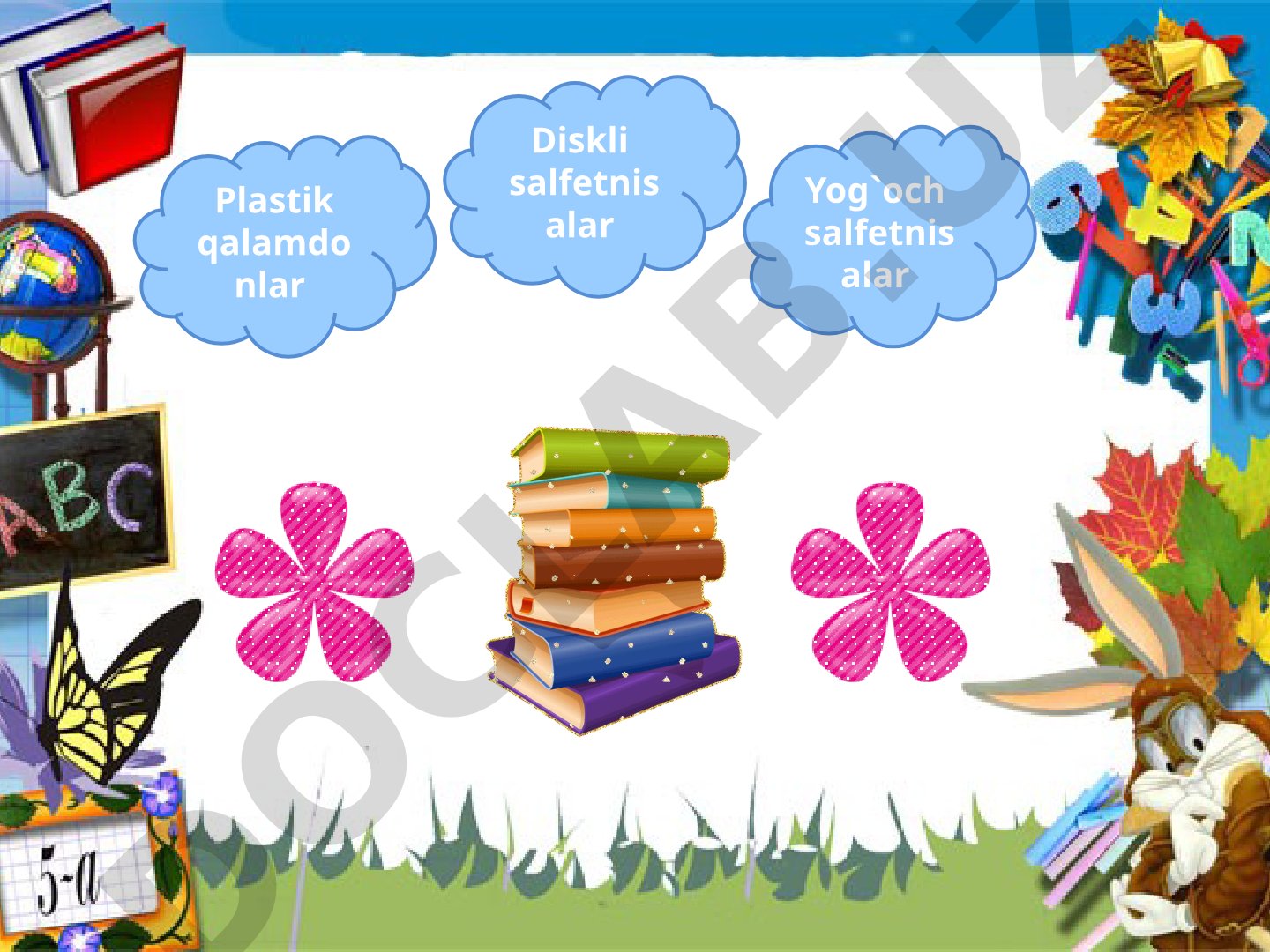 Plastik qalamdonlar va salfetnisalar