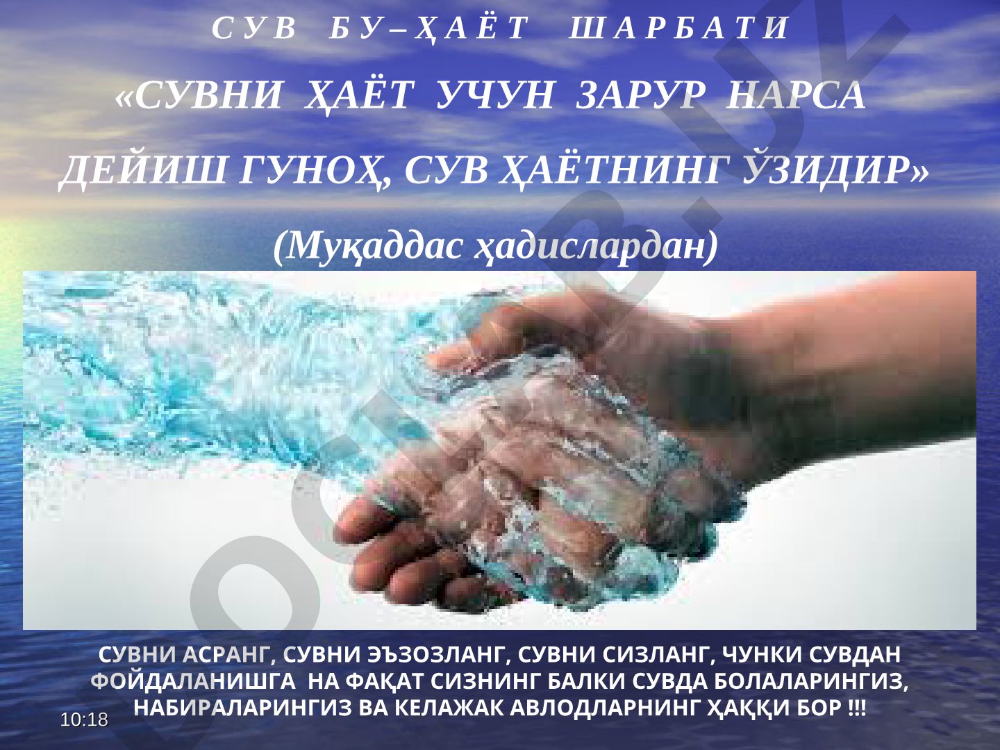 Сув – ҳаёт шарбати