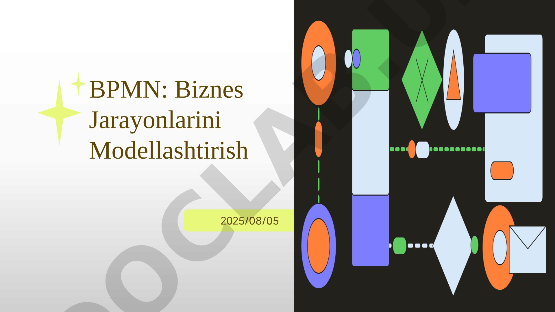 BPMN: Biznes Jarayonlarini Modellashtirish