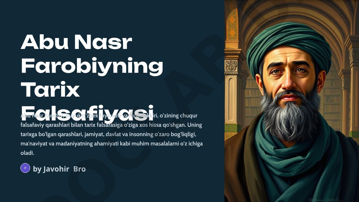 Abu Nasr Farobiyning Tarix Falsafiyasi