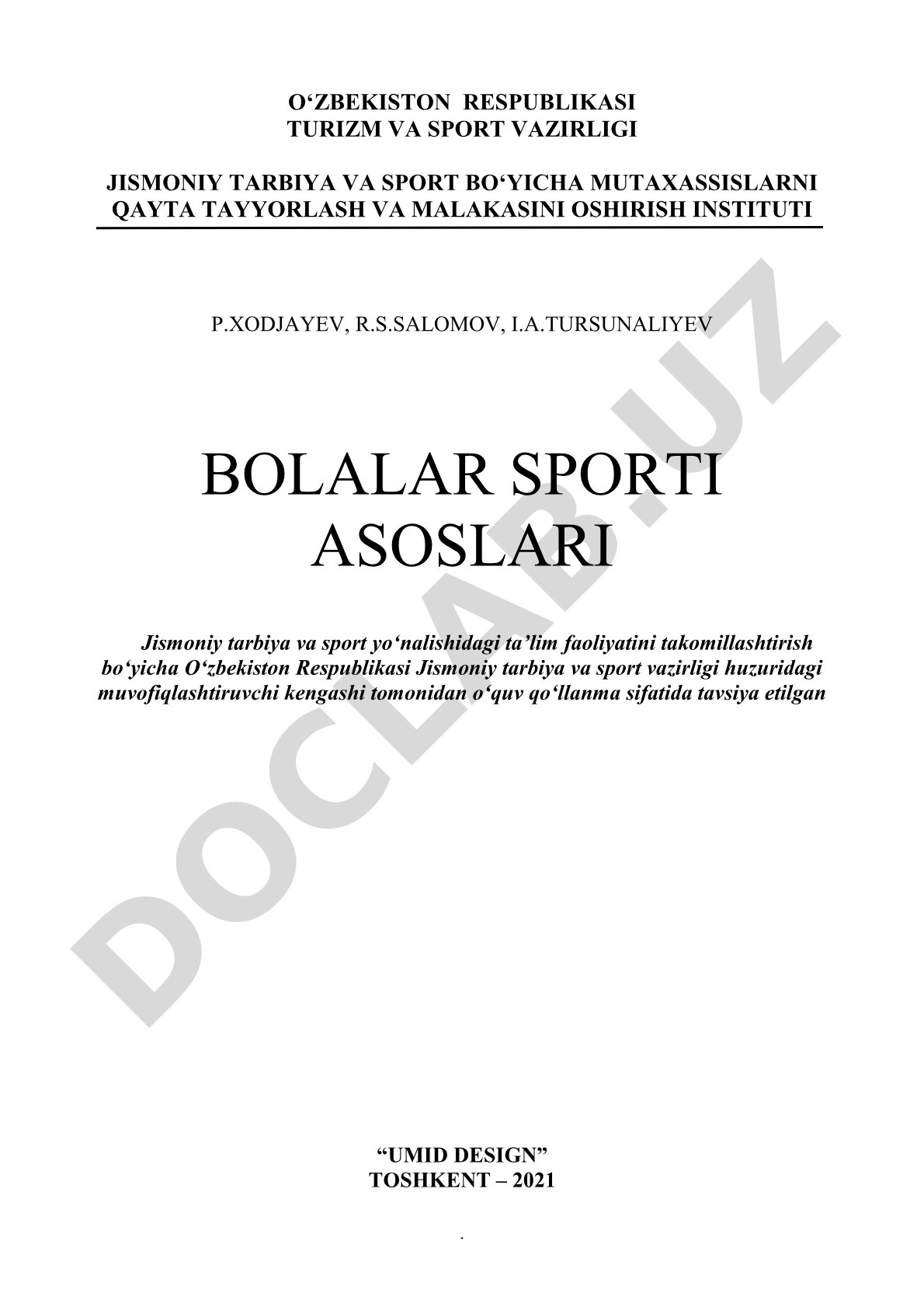 Bolalar sporti asoslari