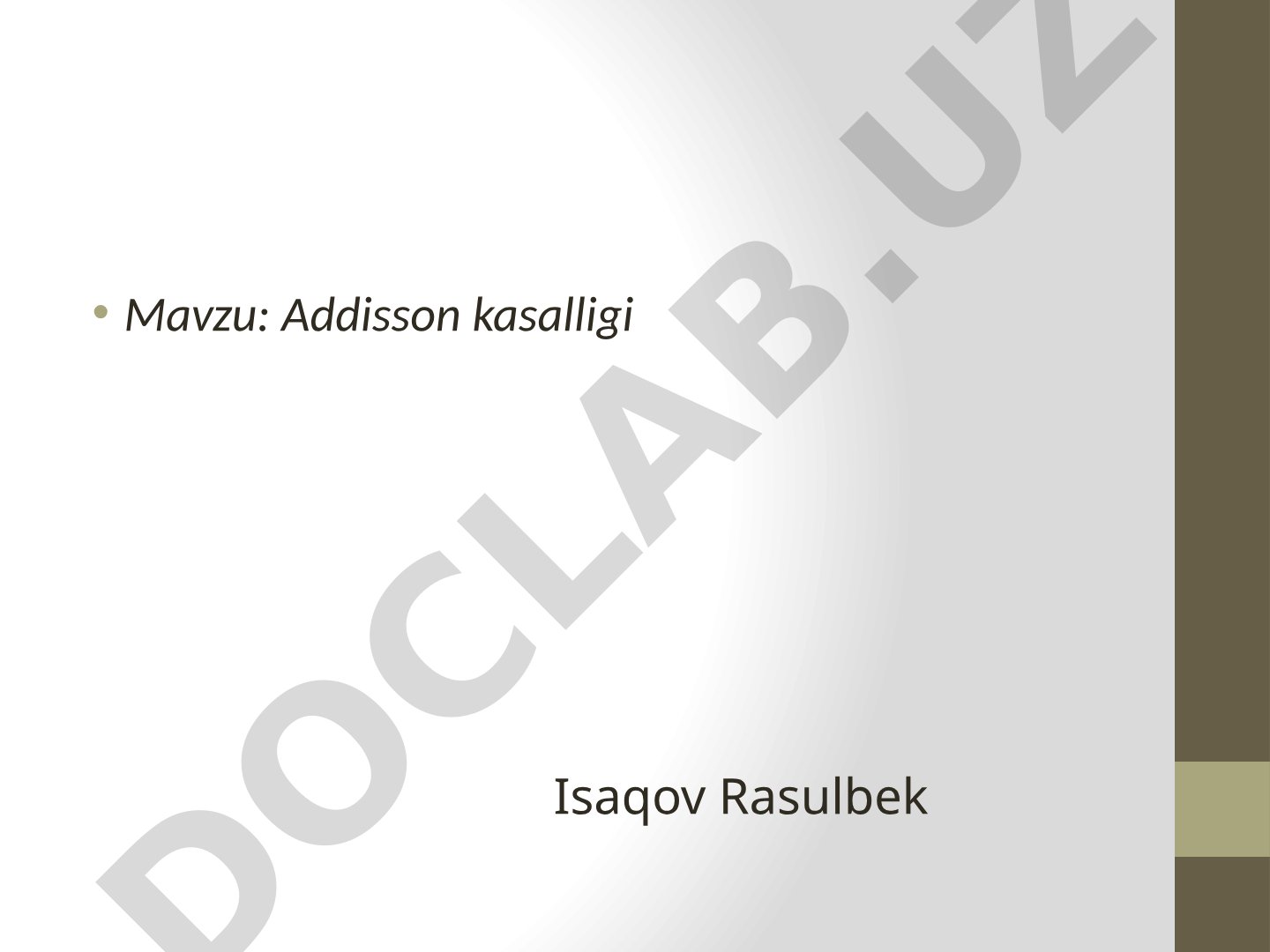 Addisson kasalligi