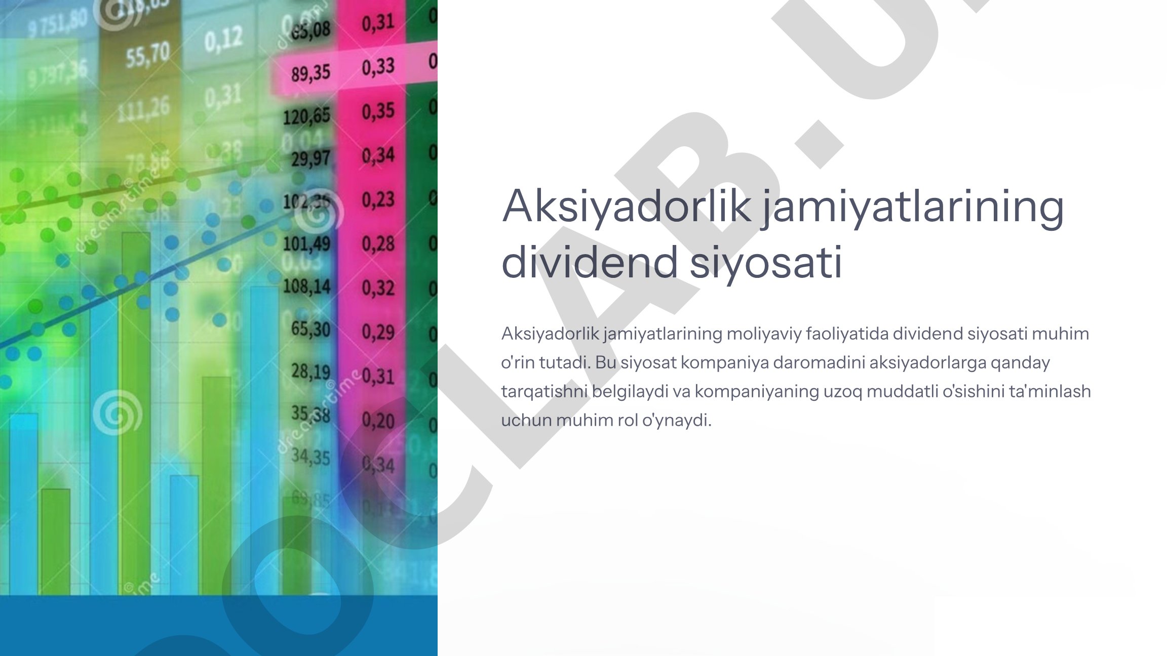 Aksiyadorlik jamiyatlarining dividend siyosati