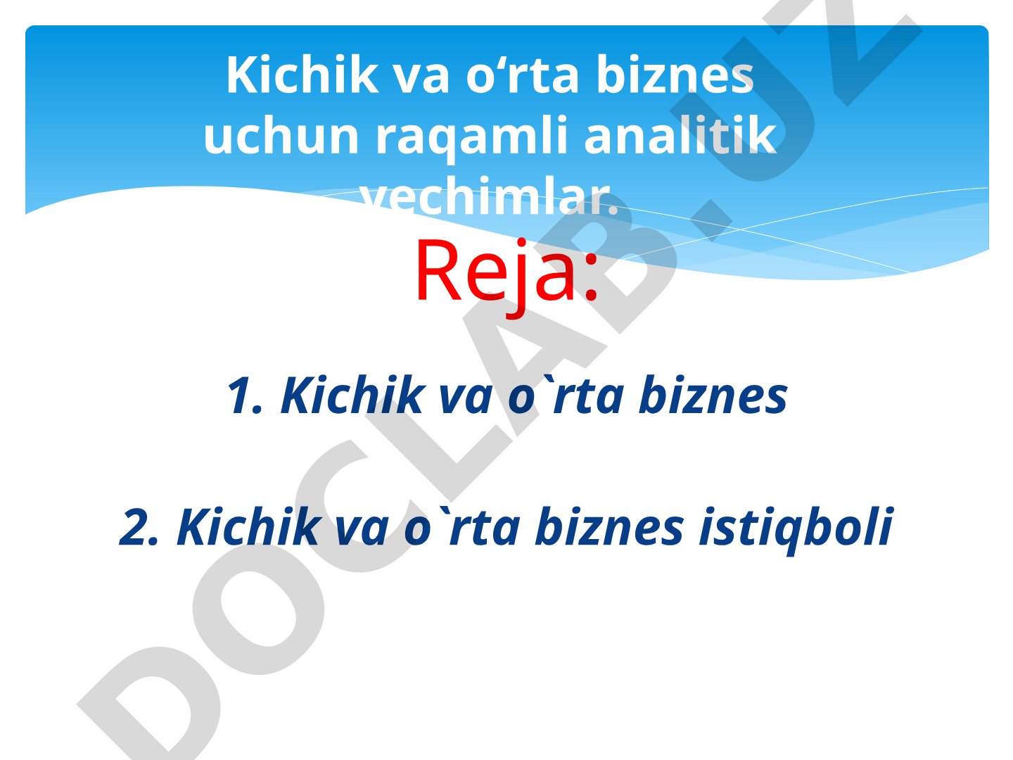 Kichik va o'rta biznes