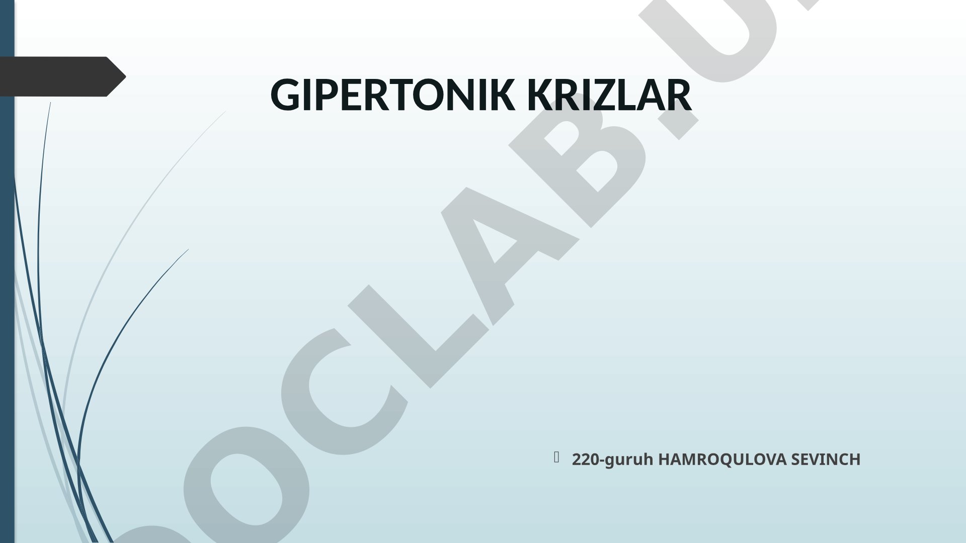 Gipertonik krizlar