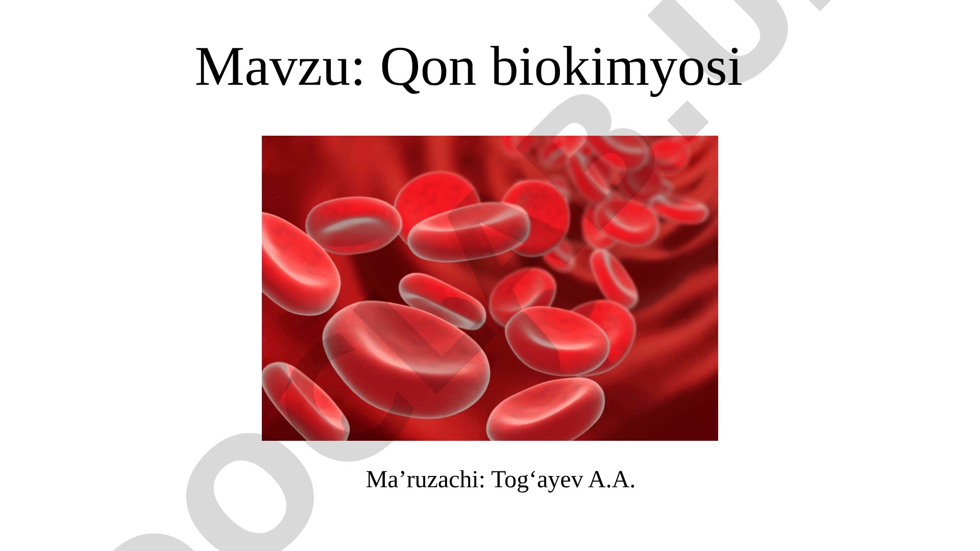 Qon biokimyosi