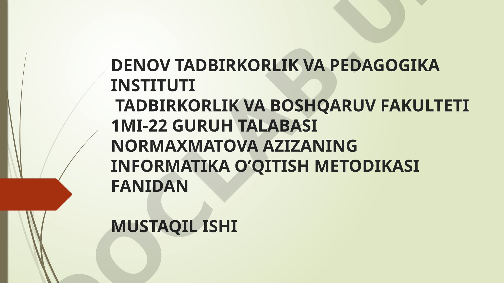 Informatika va axborot texnologiyalari fanini o‘qitishning maqsad va vazifalari