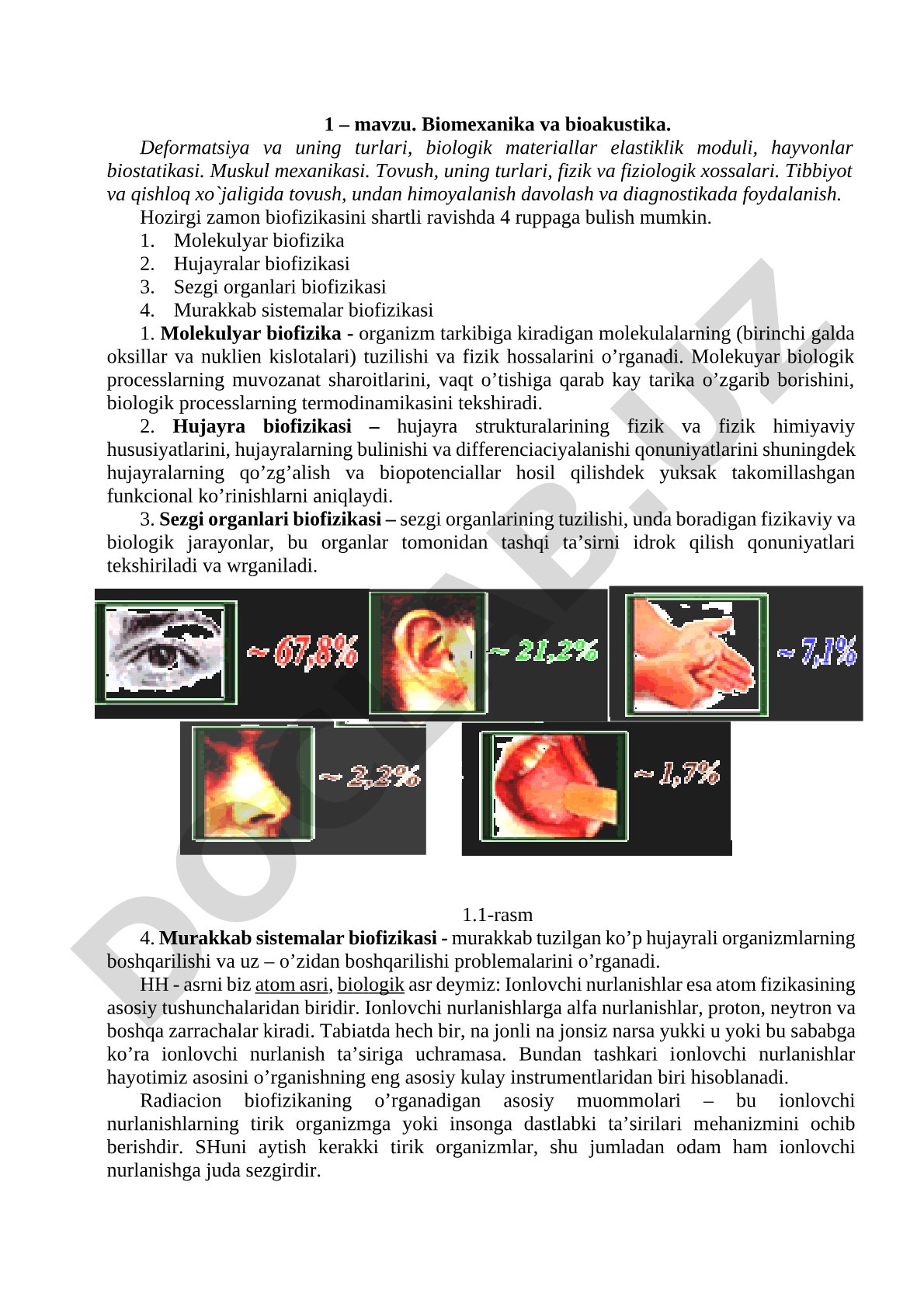 Biomexanika va bioakustika