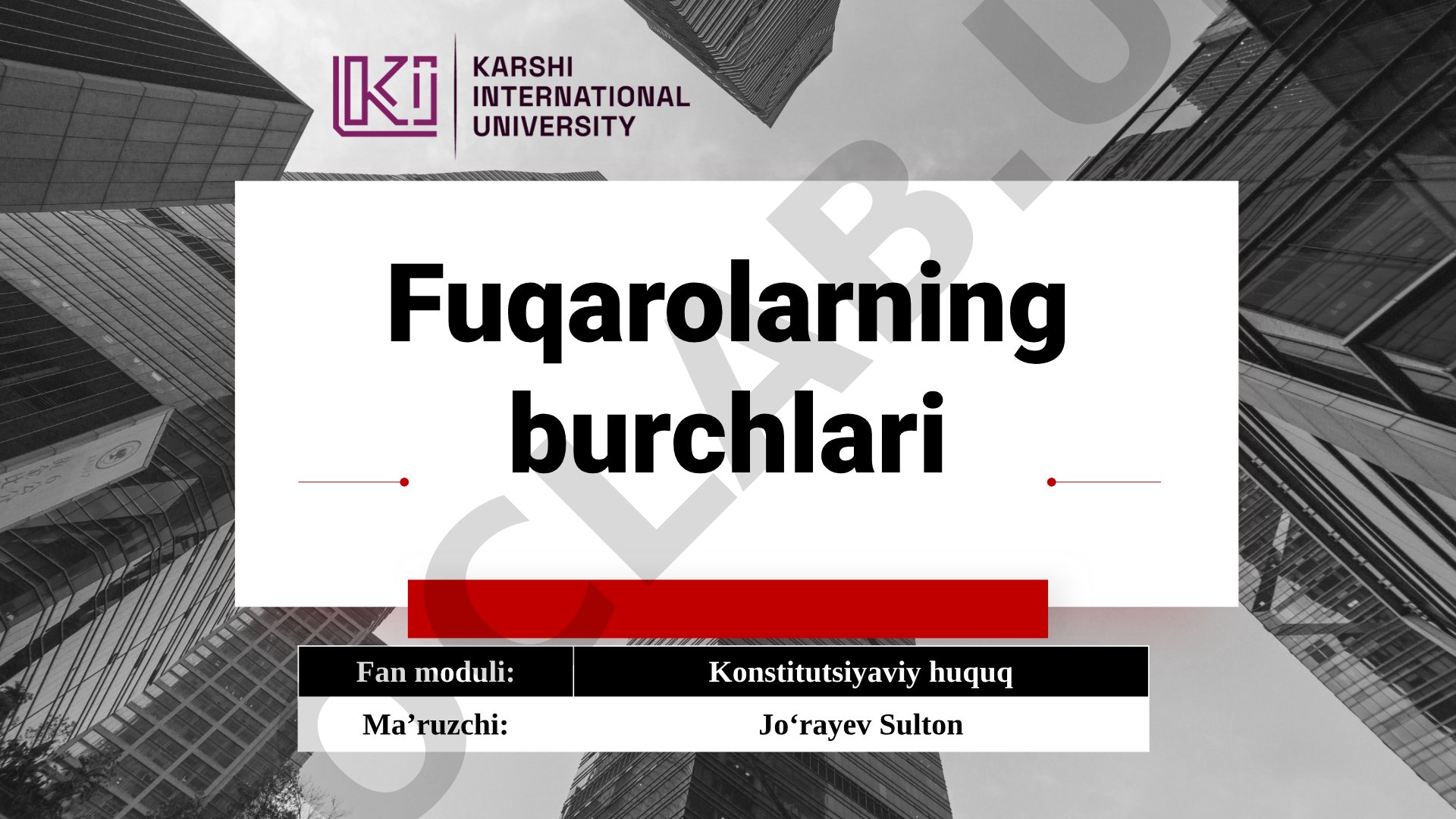 Fuqarolarning burchlari