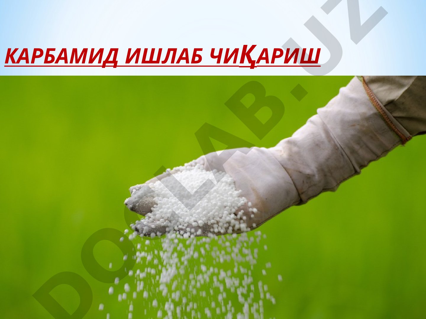 Карбамид ишлаб чиқариш