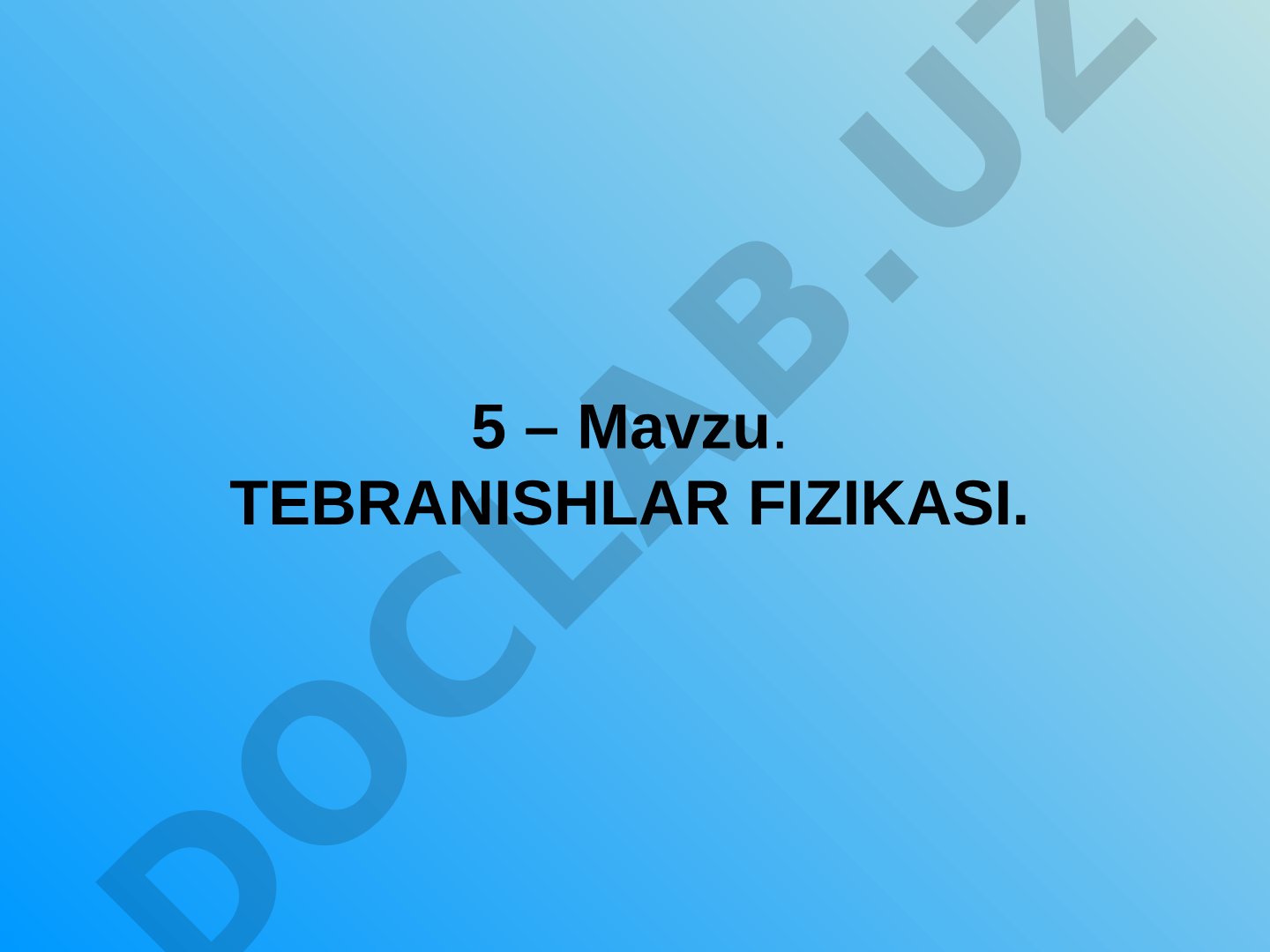 Mexanik tebranishlar, garmonik tebranish, mayatniklar va rezonans haqida taqdimot