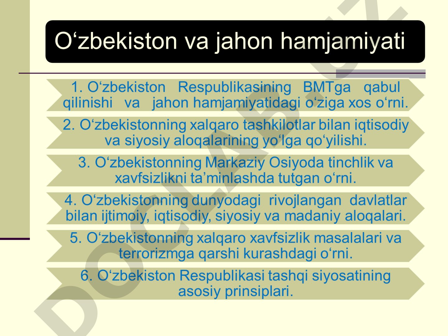 Dunyoning geosiyosiy holati