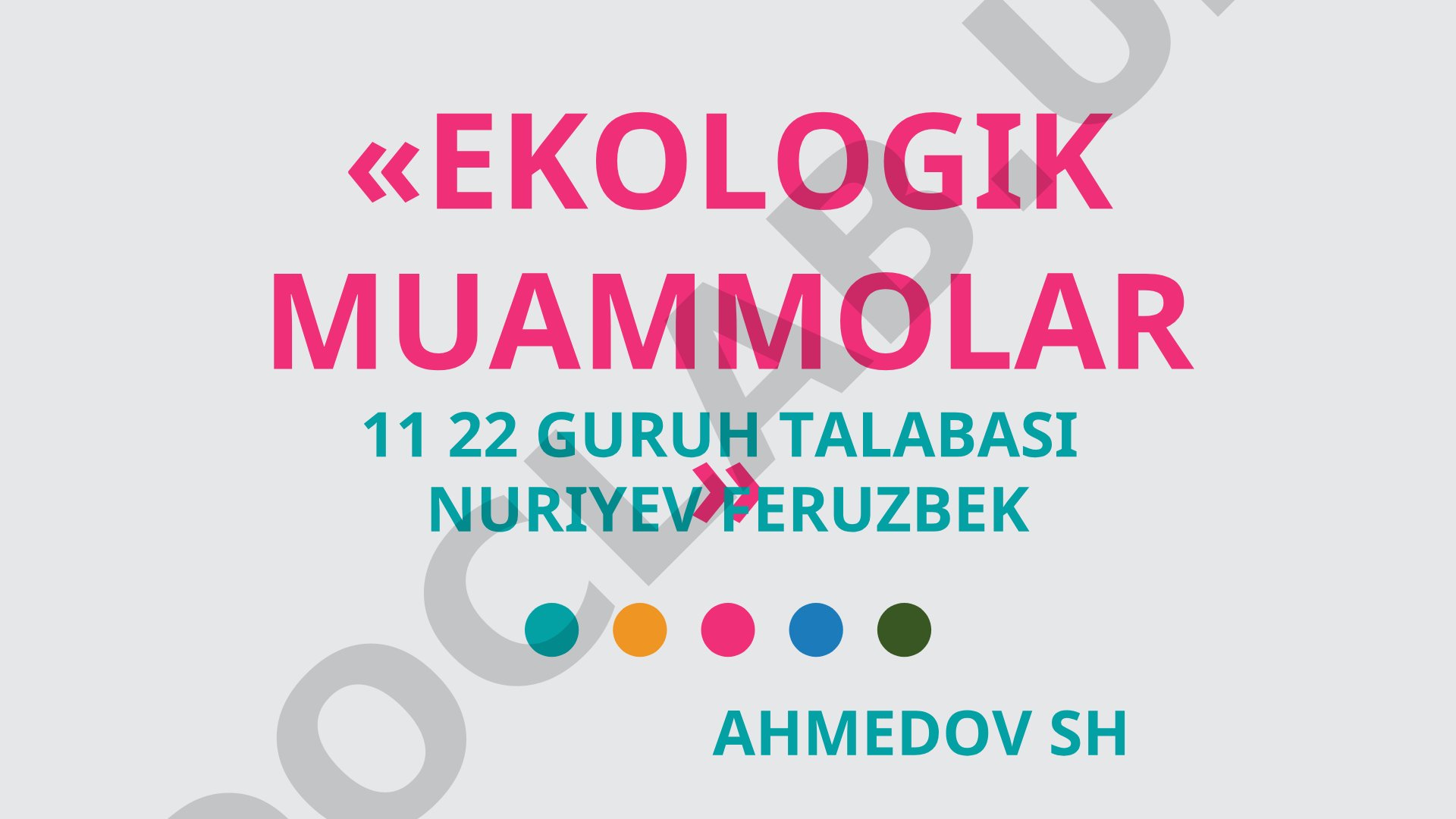 Chuchuk suv muammosi, yer usti va osti suvlari, transchegaraviy suv obyektlari haqida