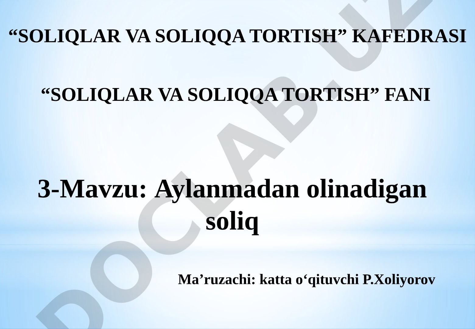 Aylanmadan olinadigan soliq