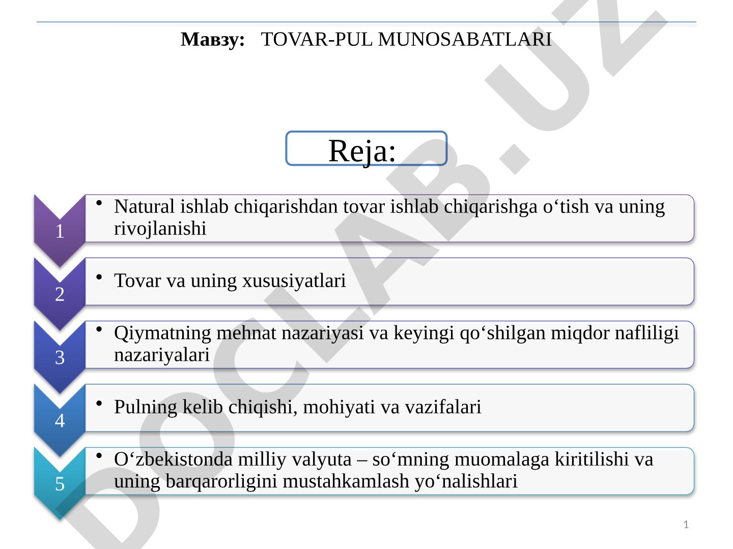 Tovar-pul munosabatlari, natural ishlab chiqarishdan tovar ishlab chiqarishga o'tish