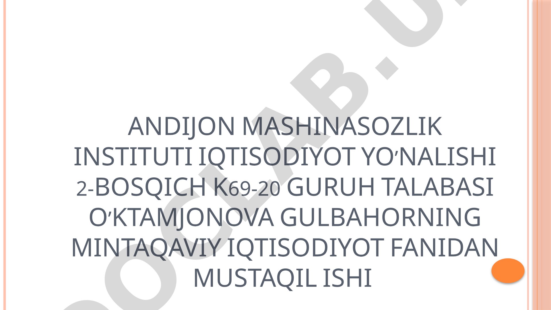 Buxoro viloyatida qishloq xo'jaligi tarmog'ini rivojlantirish yo'llari