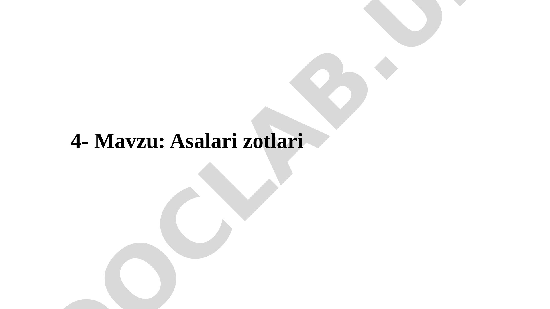 Asalari zotlari
