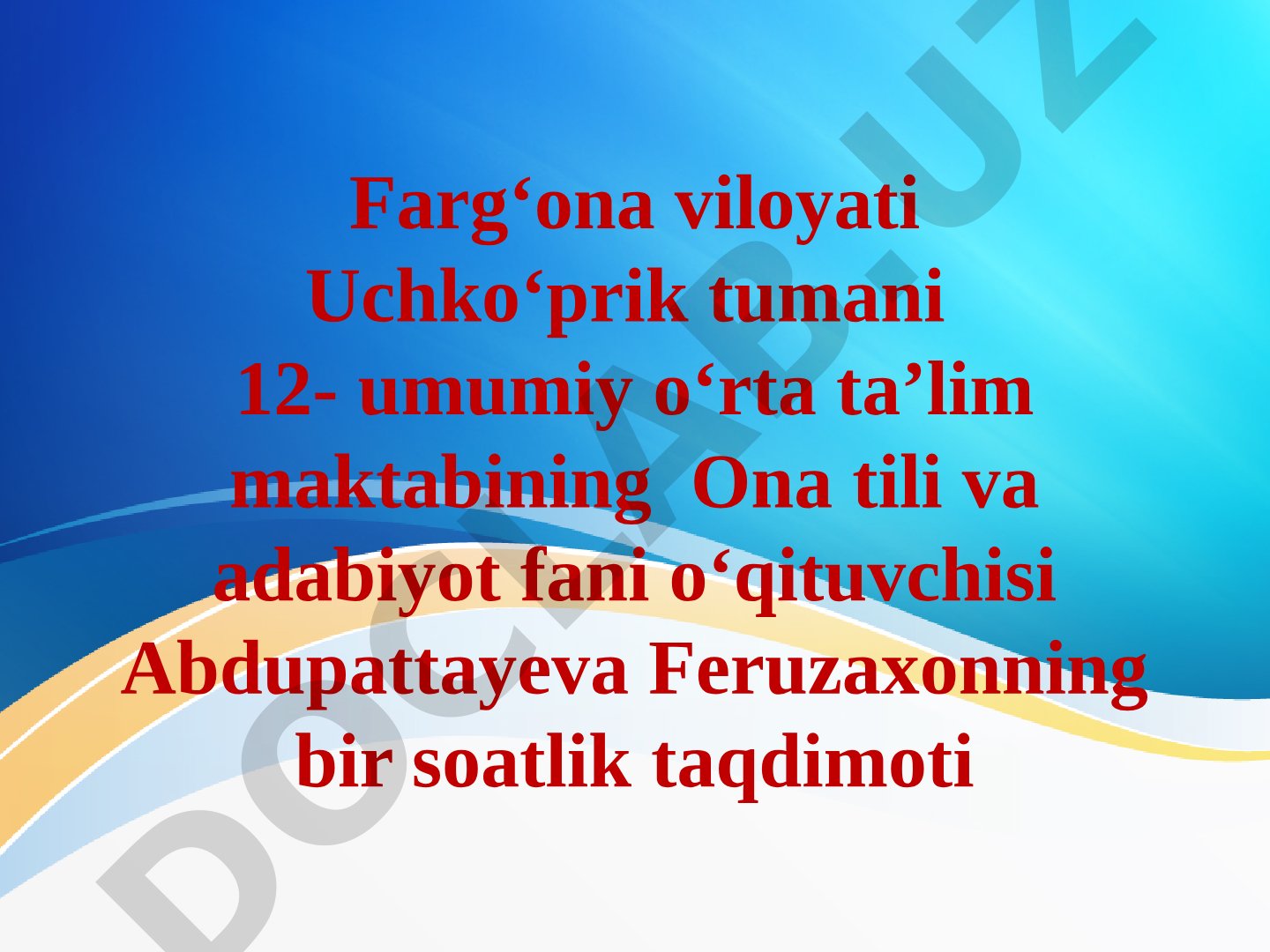 Qamchibek Kenja 'Baliq ovi' hikoyasi tahlili