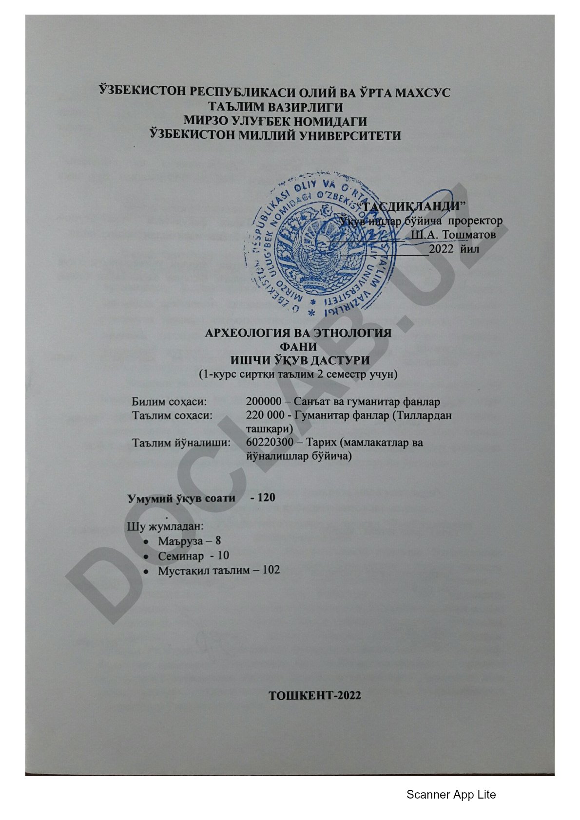 Scanner App Lite mobil ilovasi haqida ma'lumot