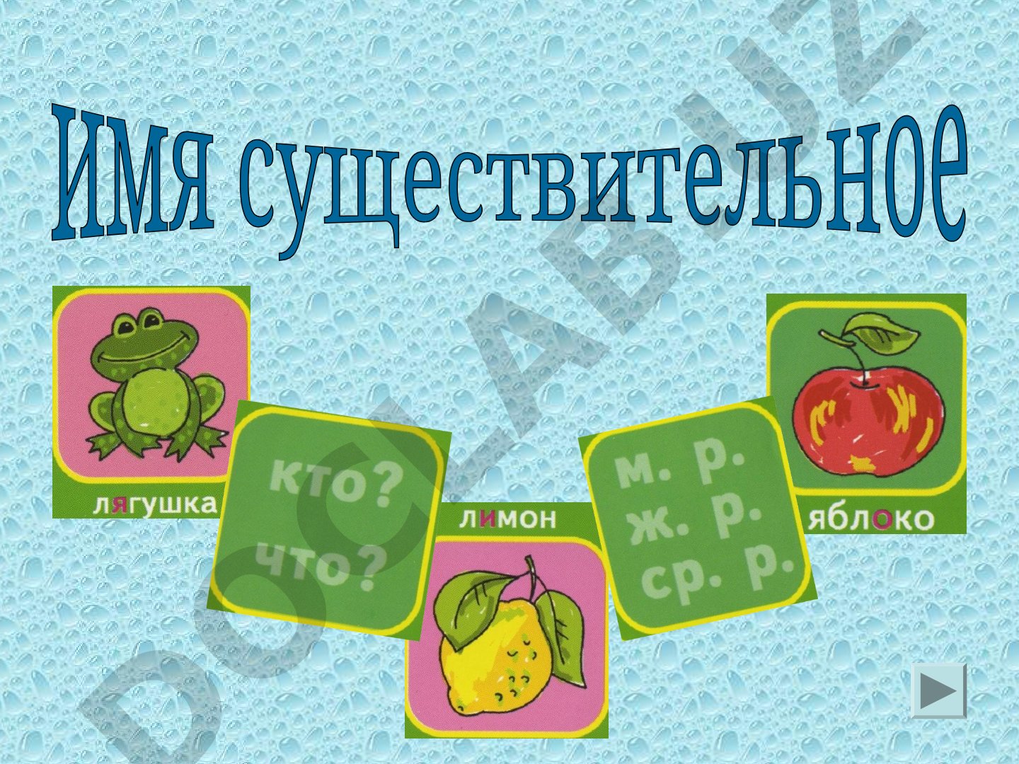 Имя существительное как часть речи