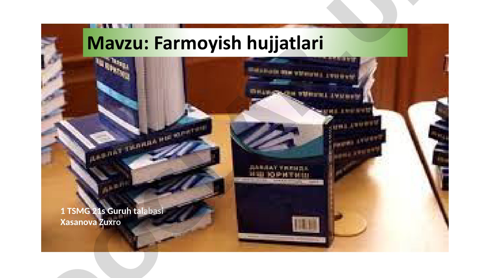 Farmoyish hujjatlari